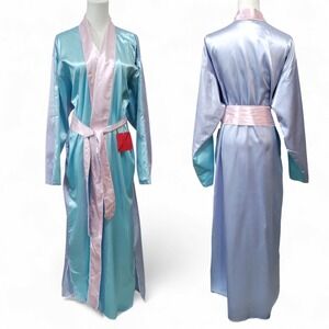 Fernando Sanchez Women's Colorblock Belted Longline Robe Multi-Color Size Large